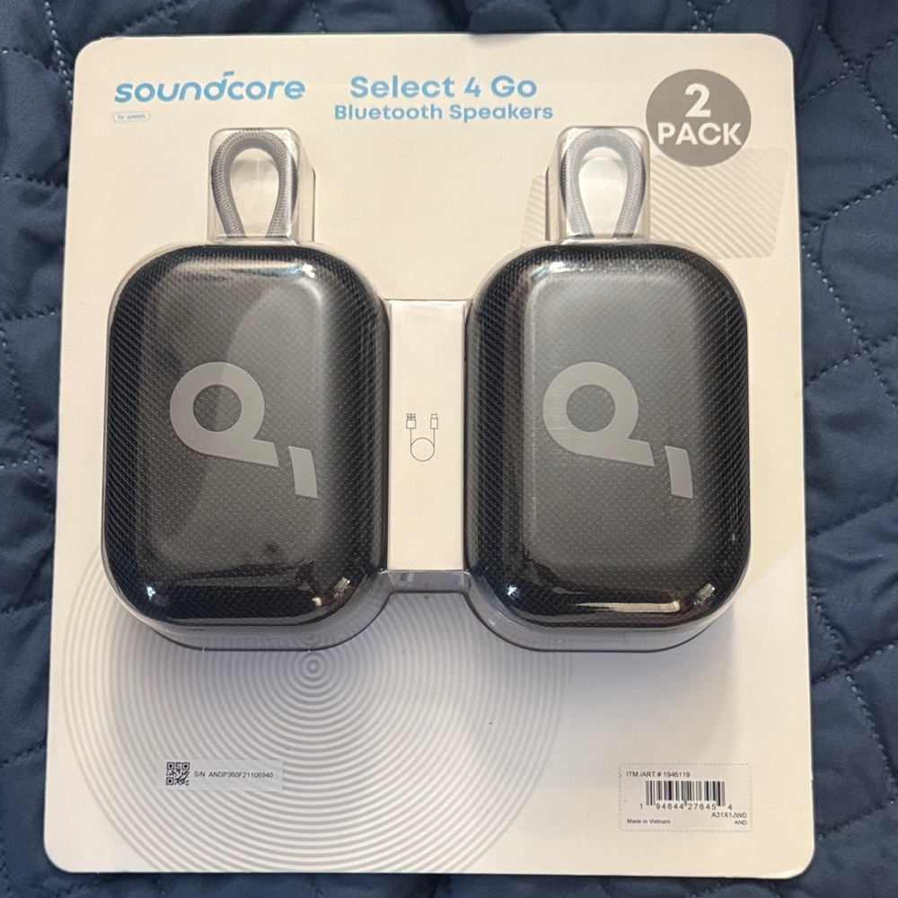soundcore Select 4 Go Portable Bluetooth Speaker - Black (2 Pack)